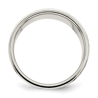 Sterling Silver 12mm Lightweight Flat Size 6.5 Band Ring