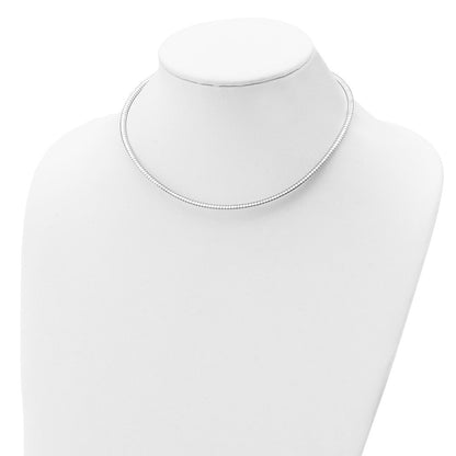Sterling Silver Rhodium-plated 3.25mm w/2in. Ext Cubetto Chain Necklace