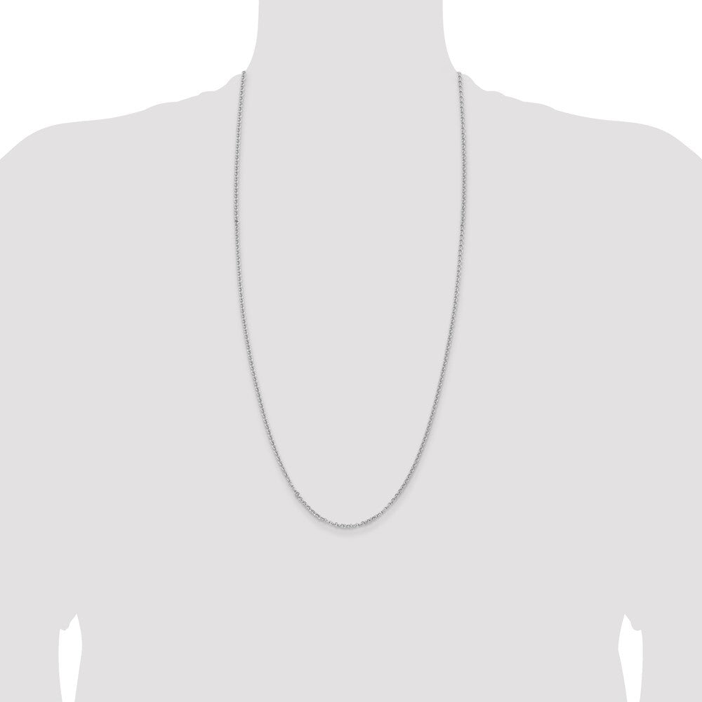 Sterling Silver Rhodium-plated 2.8mm Rolo Chain