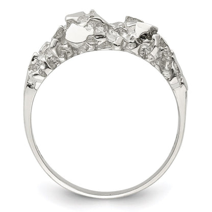 Sterling Silver Men's Nugget Ring Size 9