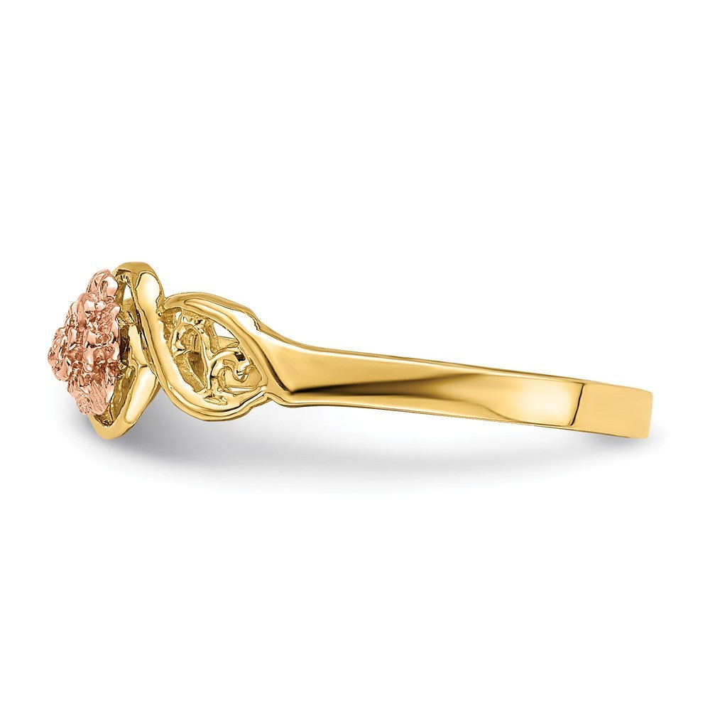 14K Two-tone Gold Flower Ring