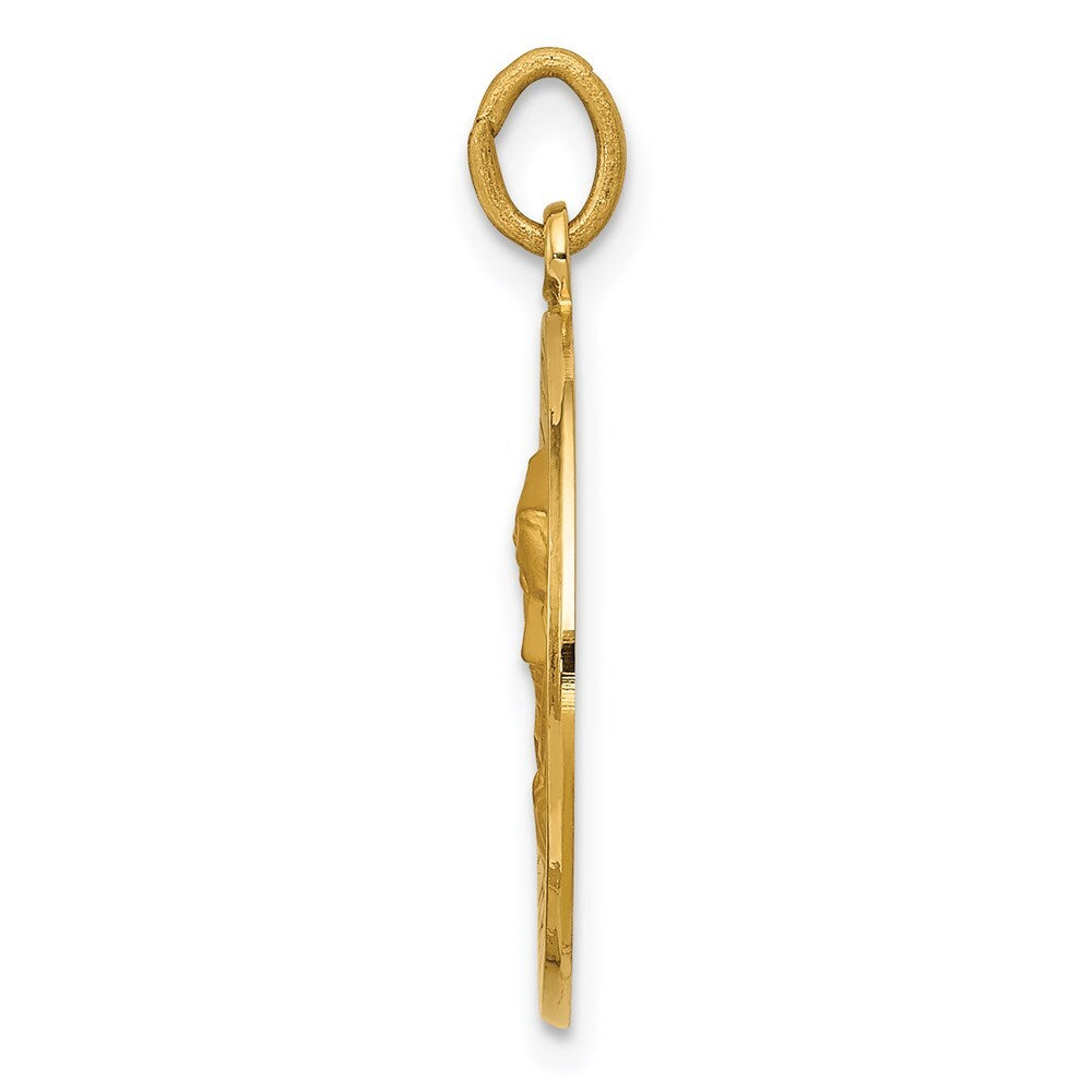 14k Yellow Gold Our Lady of Sorrows Medal Pendant for Women
