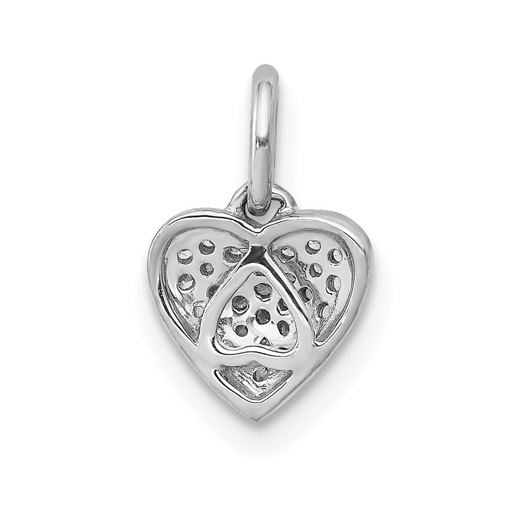 14k White Gold 1/10ct. Diamond Heart Pendant for Women