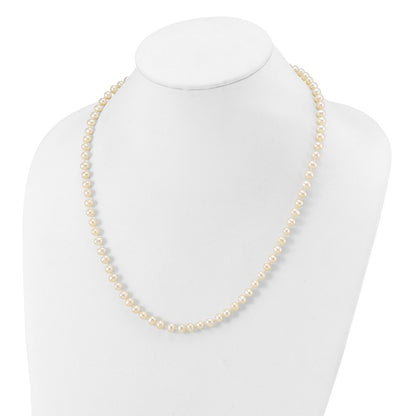 14k Yellow Gold 5-6mm White Freshwater Cultured Pearl 20 inch Necklace