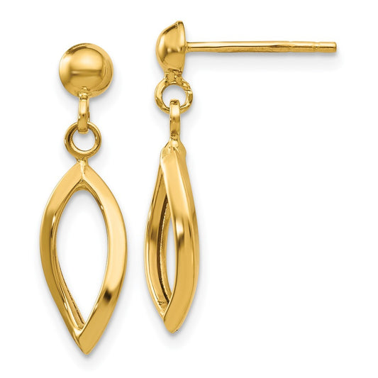 14k Yellow Gold Dangle Earrings