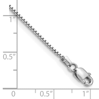 14K White Gold 8 inch .95mm Box Bracelet