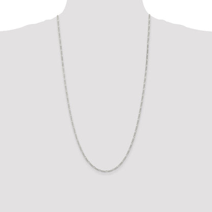 Sterling Silver 2.25mm Figaro Chain