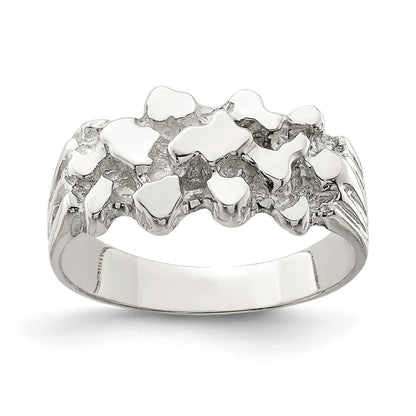 Sterling Silver Woman's Nugget Ring Size 8
