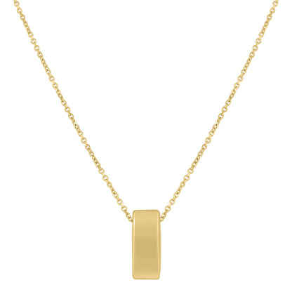 14Kt Yellow Gold Polished Finish Bar Necklace Size 18"