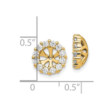 14k Yellow Gold Diamond Earring Jackets