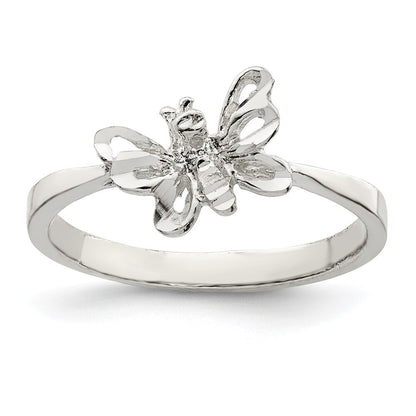 Sterling Silver Butterfly Ring Size 7