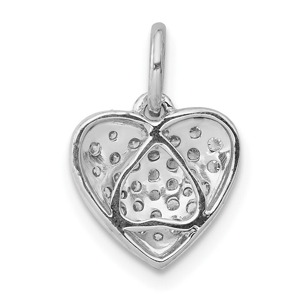 14k White Gold 1/4ct. Diamond Heart Pendant for Women