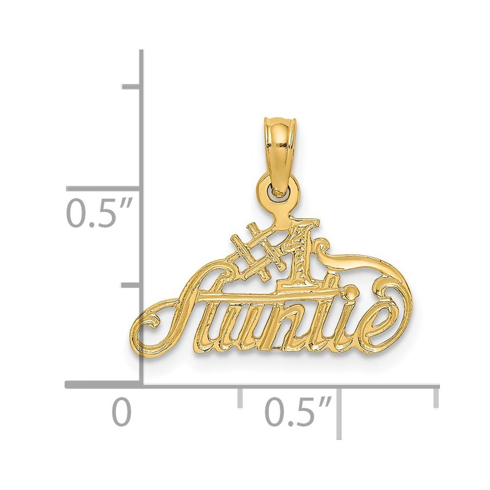 14k Yellow Gold #1 AUNTIE Charm