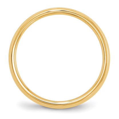14k Yellow Gold 2.5mm Knife Edge Comfort Fit Wedding Band Ring Size 6