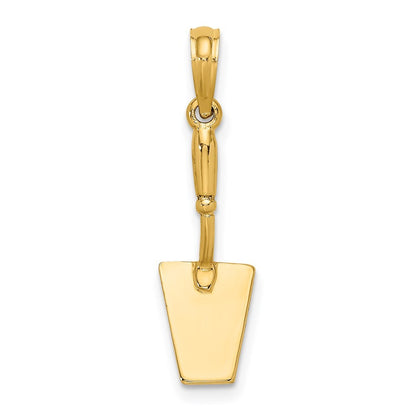 14k Yellow Gold 3-D Concrete  Tool Spatula Charm
