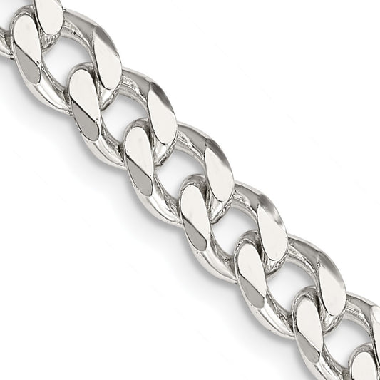 Sterling Silver 6.5mm Curb Chain Necklace
