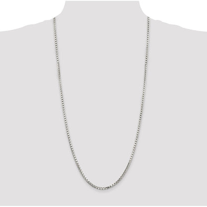 Sterling Silver 2.9mm 8 Sided Diamond-cut Box Chain