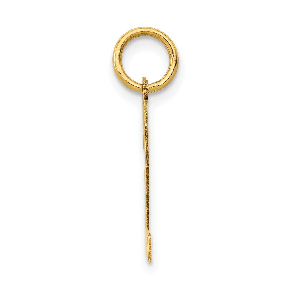 14k Yellow Gold Medium Polished Number 2 Charm