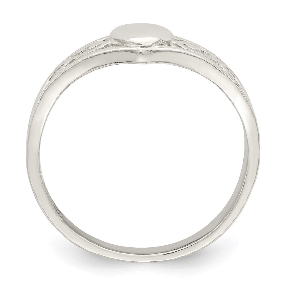 Sterling Silver Heart Ring Size 6