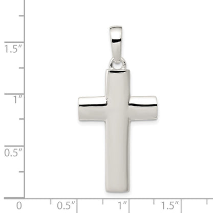 Sterling Silver Polished Cross Pendant Holiday Gift for Women
