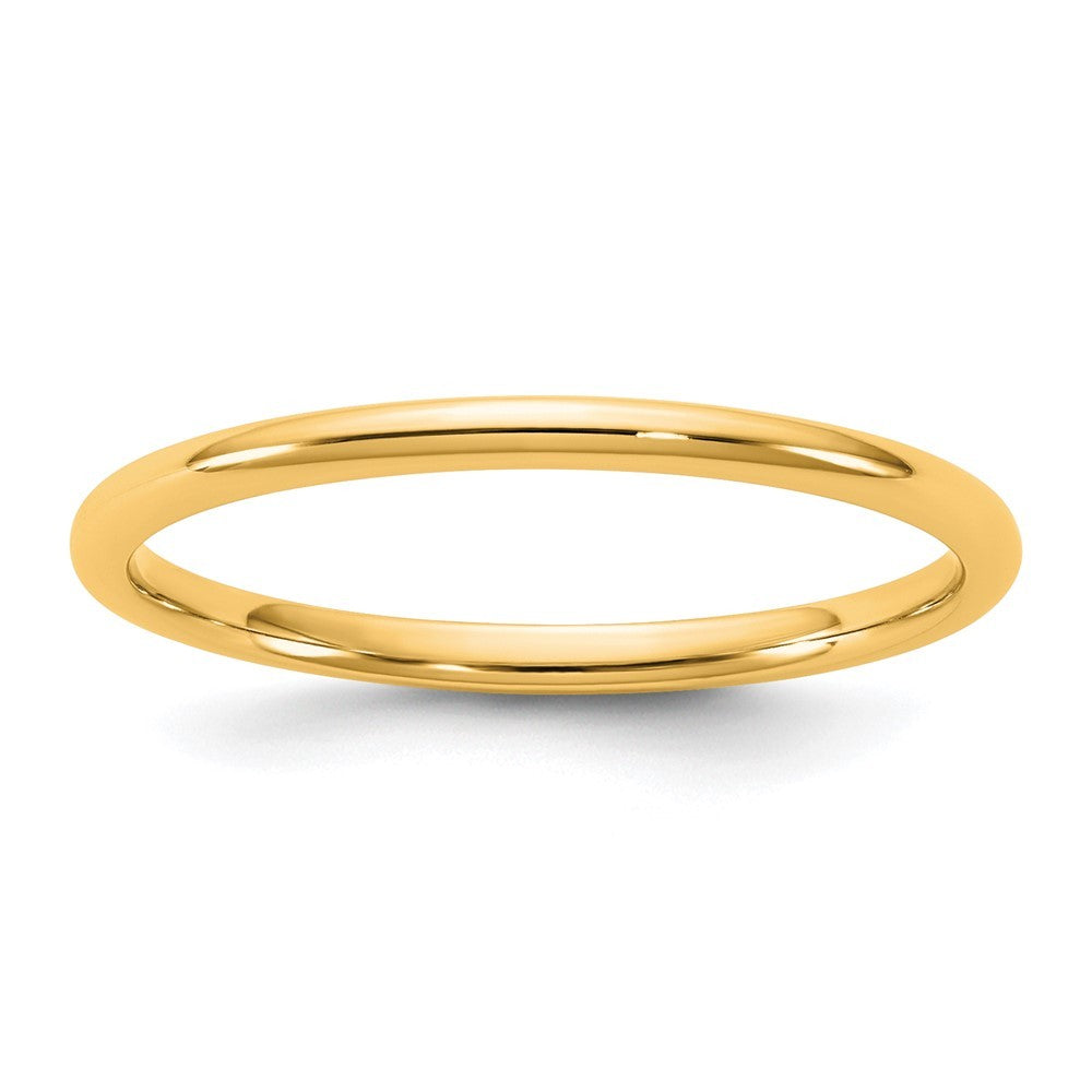 14k Yellow Gold 1.5mm LTW Comfort Fit Band Ring Size 10