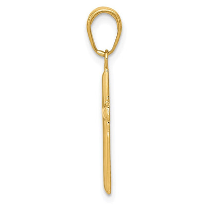 14k Yellow Gold Small Cross Pendant for Women