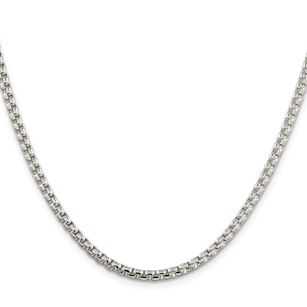 Sterling Silver 3.6mm Round Box Chain Necklace