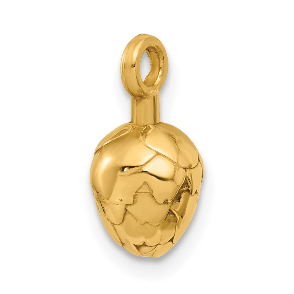 14k Yellow Gold Fancy Artichoke Charm Pendant for Women