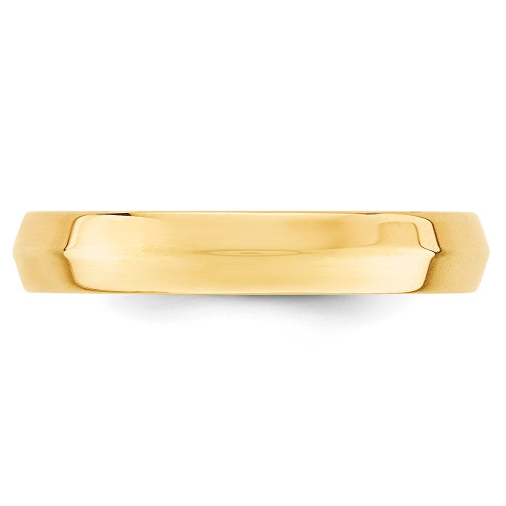 14K Yellow Gold Yellow Gold 4mm Knife Edge Comfort Fit Wedding Band Size 8