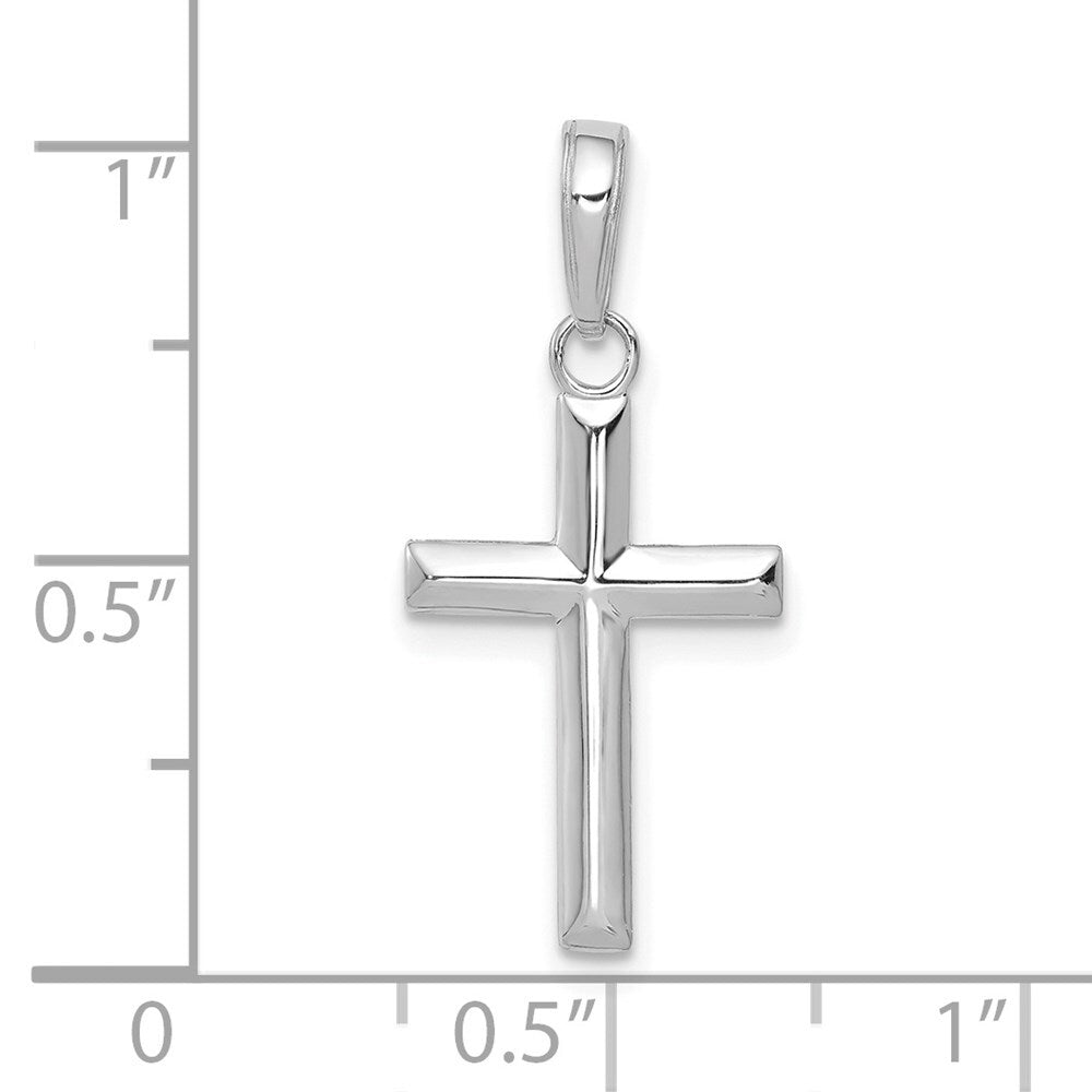 14k White Gold Small Cross Pendant for Women