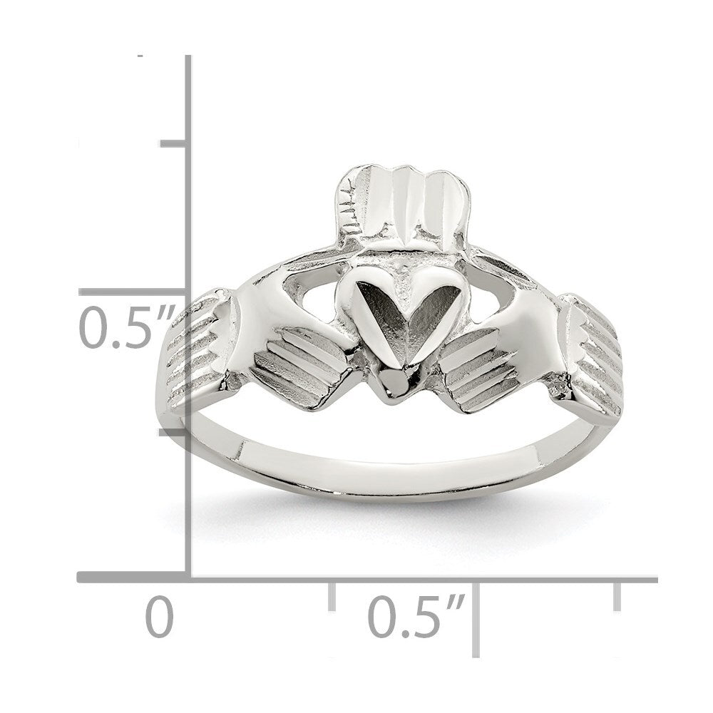 Sterling Silver Claddagh Ring Size 6