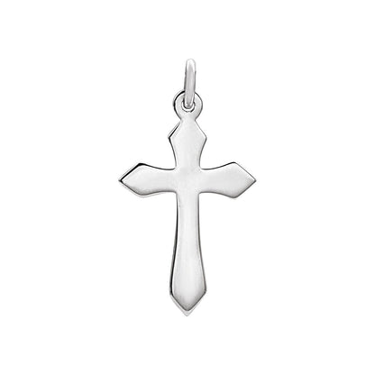 14k White Gold Crucifix Catholic Cross Pendant Fine Jewelry Gift for Her