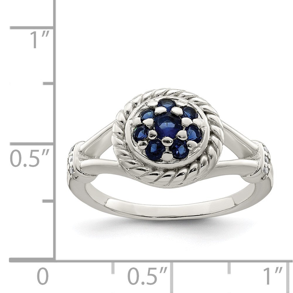 Sterling Silver Cubic Zirconia Ring Size 6