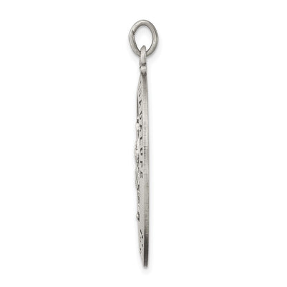 Sterling Silver Antiqued Our Lady of Guadalupe Medal Pendant