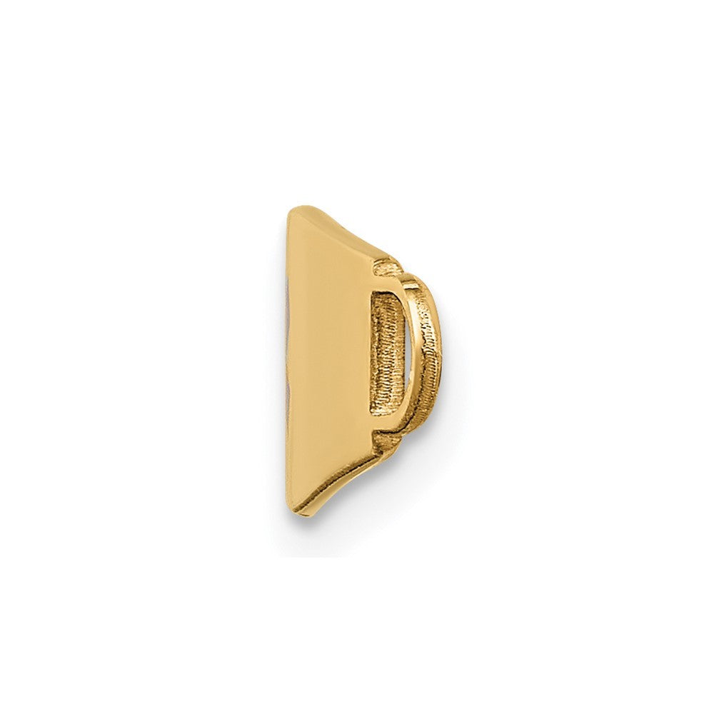 14k Yellow Gold 34x8mm Red Enameled Oval Shape Medical ID Plate