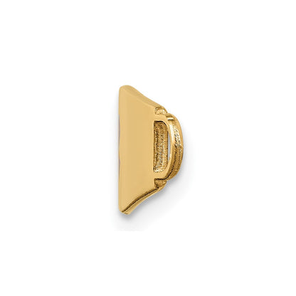 14k Yellow Gold 34x8mm Red Enameled Oval Shape Medical ID Plate