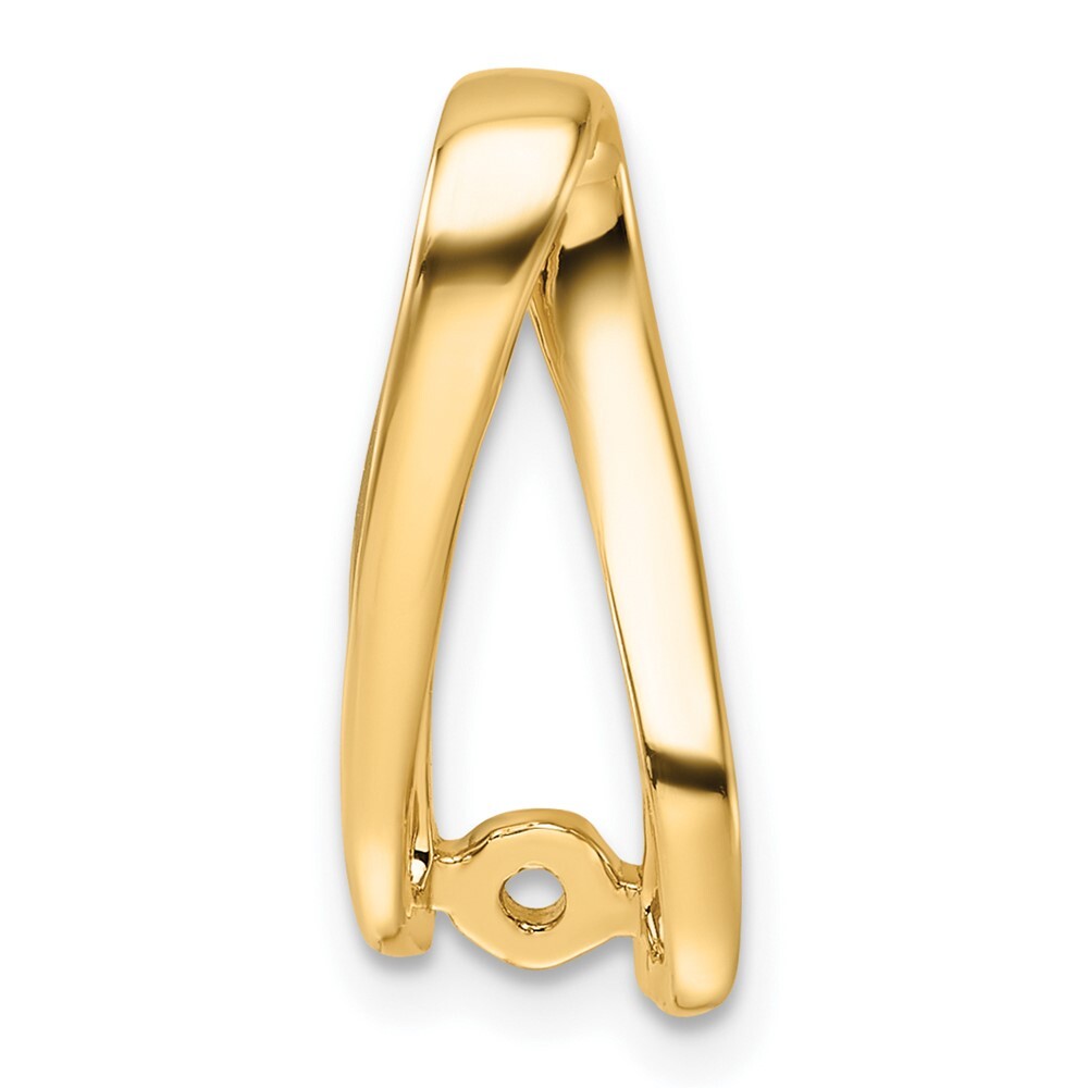 14k Yellow Gold Peg Set Slide Pendant Mounting for Women