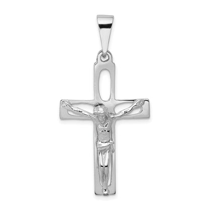 14k White Gold Crucifix Pendant for Women