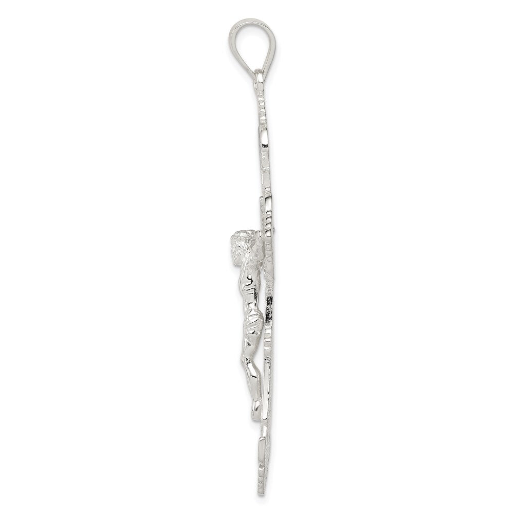 Sterling Silver Polished Crucifix Pendant Holiday Gift for Women