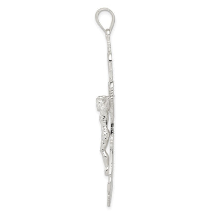 Sterling Silver Polished Crucifix Pendant Holiday Gift for Women