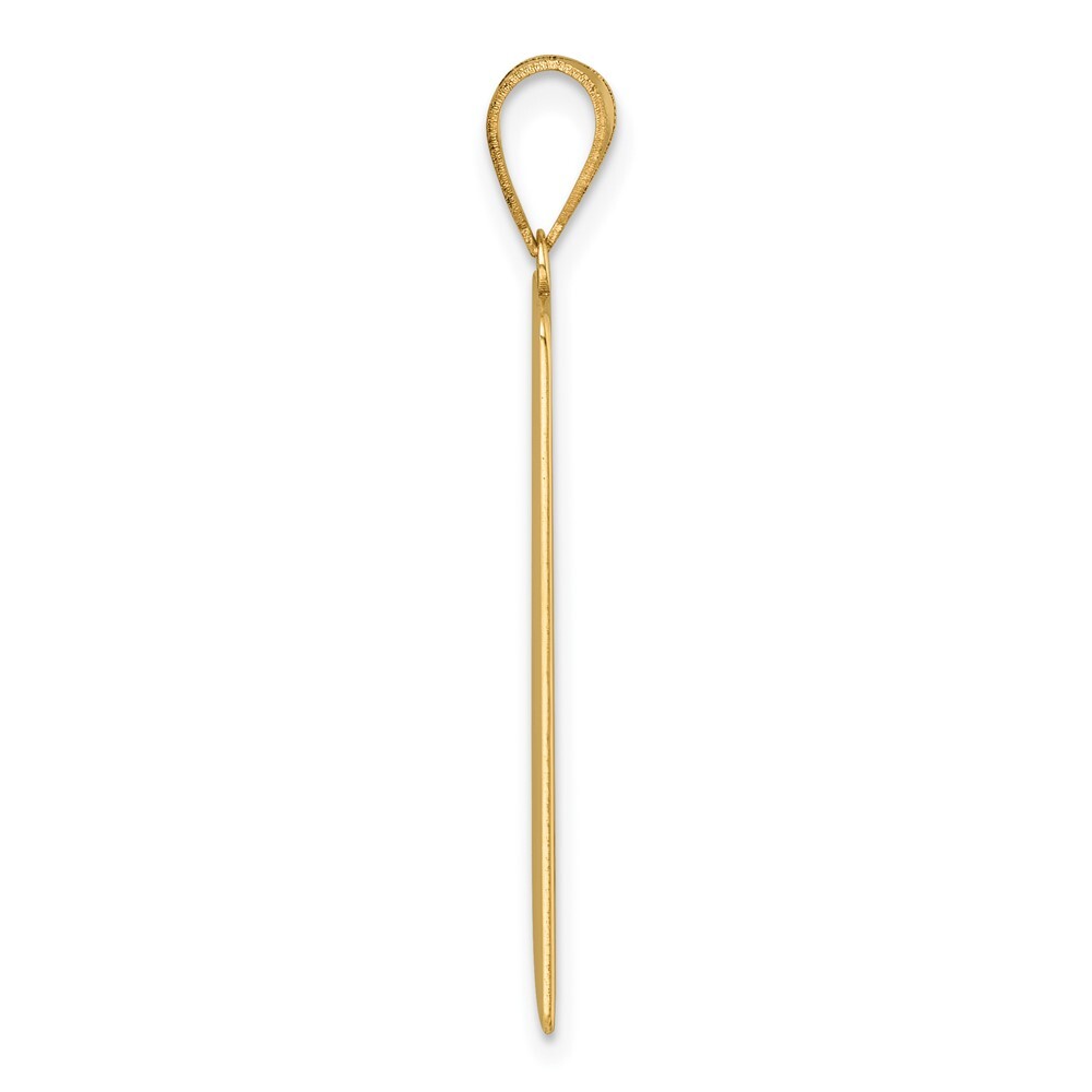 14k Yellow Gold Wheel of Fortune Tarot Card Pendant for Women