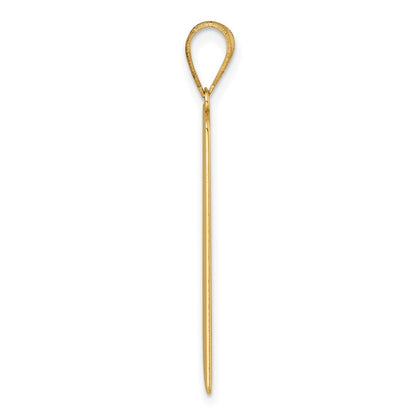 14k Yellow Gold Wheel of Fortune Tarot Card Pendant for Women