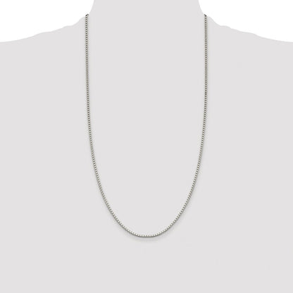 Sterling Silver Rhodium-plated 1.9mm Box Chain
