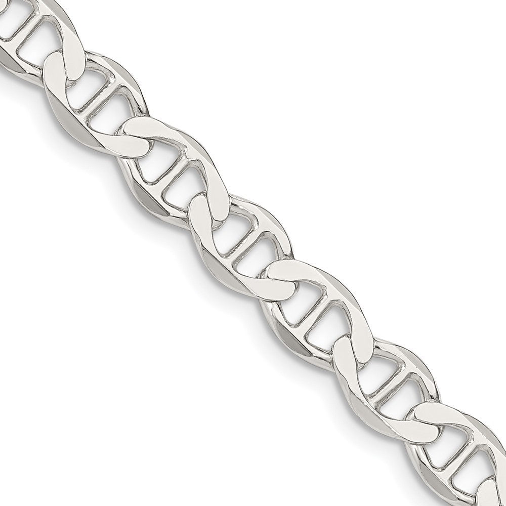 Sterling Silver 7.1mm Flat Anchor Chain Necklace