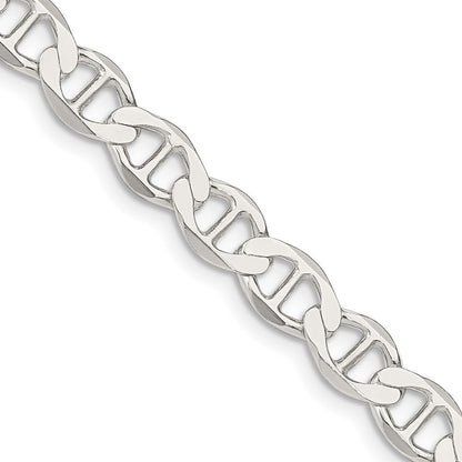 Sterling Silver 7.1mm Flat Anchor Chain Necklace