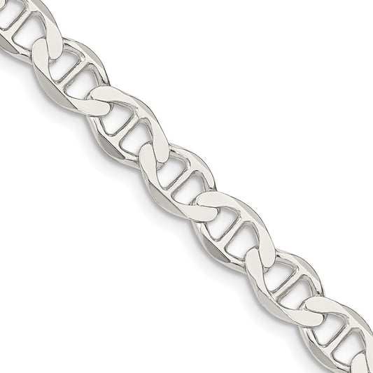 Sterling Silver 7.1mm Flat Anchor Chain Necklace