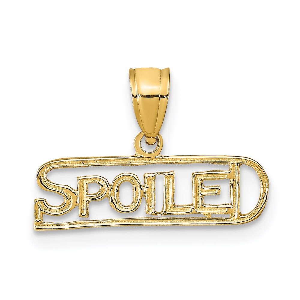14k Yellow Gold SPOILED Pendant for Women