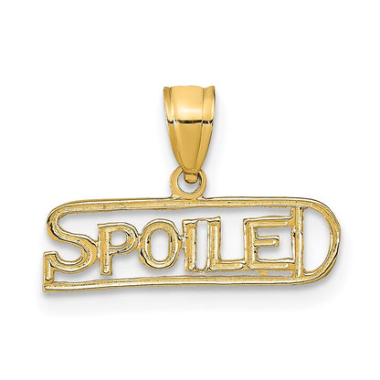 14k Yellow Gold SPOILED Pendant for Women
