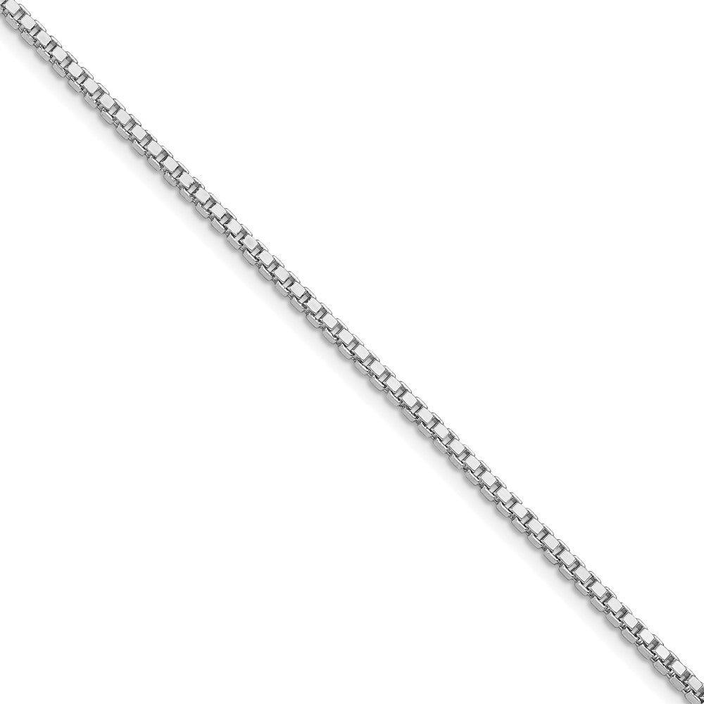 Sterling Silver Rhodium-plated 2mm Box Chain Necklace