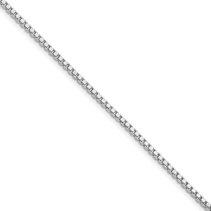Sterling Silver Rhodium-plated 2mm Box Chain Necklace